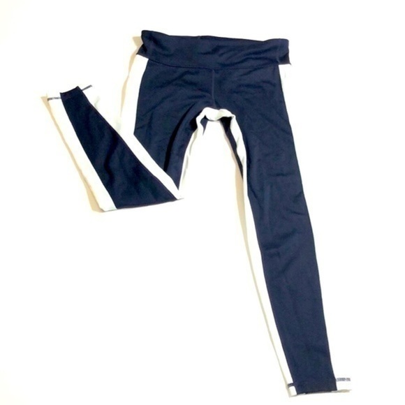 GapFit Leggings, Mint/Navy Stripe - Picture 7 of 10